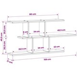  Zidna polica Crni hrast 100 x 17 x 45.5 cm prerađeno drvo - Crni hrast | shoptok.hr