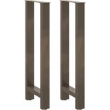  Noge za barski stol Prirodni čelik 2 kom 50 x (100-101) cm Čelik | shoptok.hr
