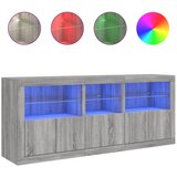  Komoda s LED svjetlima boja sivog hrasta 162 x 37 x 67 cm | shoptok.hr