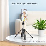 hoco. Selfie Stick Wave (K18) s brezžičnim daljinskim upravljalnikom Bluetooth in 4 nogami - 97 cm - črn | Shoptok.si