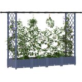  Povišeni krevet s mrežom i krovom Sivi 203 x 40 x 123 cm PP | shoptok.hr