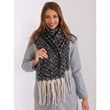 Wool Fashion Italia Scarf-AT-SZ-23125.75-black-beige | shoptok.hr