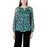Street One Chiffon roundneckblouse w slit 345532 Zelena | shoptok.hr