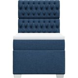  Krevet s oprugama i madracem plavi 100 x 200 cm od tkanine | shoptok.hr