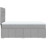 vidaXL Okvir kreveta s oprugama i madrac svjetlosivi 80x200cm tkanina | shoptok.hr