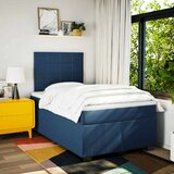 vidaXL Krevet s oprugama i madracem plavi 120 x 190 cm od tkanine | shoptok.hr