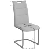 CARRYHOME nihajni stol, kovina, tekstil siva, črna | Shoptok.si