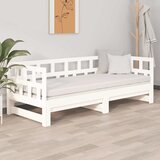  Dnevni ležaj na izvlačenje bijeli 2x(90x200)cm masivna borovina | Eponuda.ba
