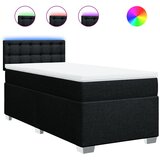  Box spring krevet s madracem crni 80 x 200 cm od tkanine | shoptok.hr