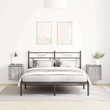  Stenska nočna omarica 2 kosa siva sonoma 38x34x40 cm | Shoptok.si