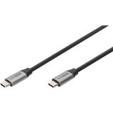 Digitus USB kabel USB 3.2 gen. 1 (USB 3.0) USB-C®\, USB-C® vtič 1.00 m črna prilagodljiv\, zaščiten\, z USB-jem DB-300220-010-S, (20519156) | Shoptok.si