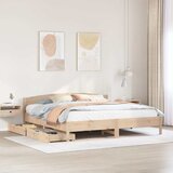 Furnova Posteljni okvir brez vzmetnice 200x200 cm trdna borovina, (22055593) Cene