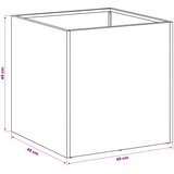  Vrtna saksija 2 kom. Bijela 45 x 45 x 45 cm Čelična vrata | shoptok.hr