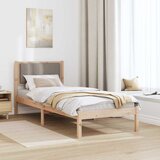  Krevetni okvir s tapiciranim uzglavljem Sivo-smeđa 75 x 190 cm | shoptok.hr