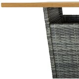  Barski stol sivi 80x80x110 cm poliratan i masivno drvo bagrema | shoptok.hr