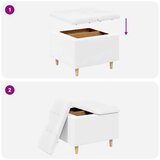  Otoman za pohranu Bijeli 60 x 60 x 45 cm Umjetna koža - Bijeli 60 cm Umjetna koža | shoptok.hr