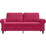  Dvosjed crvena boja vina 140 cm baršunasti | shoptok.hr