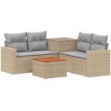  Set sofe 6 kom. Bež i svijetlo siva Poli Rattan i čelik | shoptok.hr