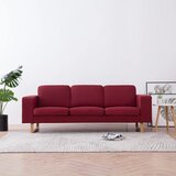 vidaXL kavč trosed iz blaga vinsko rdeč | Shoptok.si