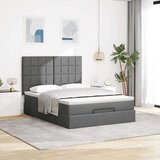 vidaXL otomanski krevet s madracem i led tamnosivi 140x190 cm tkanine | shoptok.hr