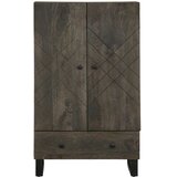  Visoka komoda crna 60 x 33 x 100 cm od masivnog drva manga | shoptok.hr