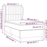  Okvir kreveta s oprugama i madrac tamnosivi 80x200cm od tkanine | Eponuda.com