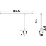 Nova Luce Mat črna kovinska LED namizna svetilka z upogljivo konstrukcijo/zatemnitvena (višina 47 cm) Tenso – | Shoptok.si