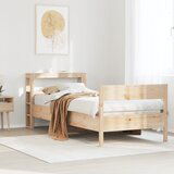 Maison Chic Posteljni okvir - Enojna postelja - Postelja za odrasle brez vzmetnice 90x200 cm trdna borovina-J6732, (21767453) | Shoptok.si