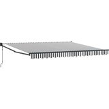  Uvlačiva tenda antracit i bijela 4x3 m tkanina i aluminij | Eponuda.ba