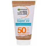 Garnier Ambre Solaire Super UV Anti-Age Protection Cream SPF50 krema za zaščito obraza pred soncem 50 ml unisex