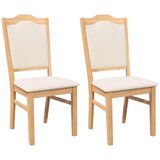  Blagovaonske stolice s jastucima 2 kom. Puno drvo Guma | shoptok.hr