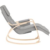  Stolica za ljuljanje od tkanine svjetlosiva | shoptok.hr