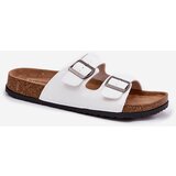 EVENTO Women's Slides On Cork Platform With Buckles White Redore | Shoptok.si