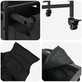  Košara za rublje s 2 pretinca i kotačićima, crni hrast | Shoptok.si
