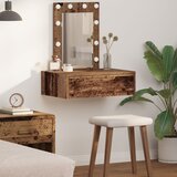 vidaXL Staromodno drvo Drvo 60 x 40 x 70 cm Ogledalo Toaletni stol Cijene