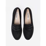Shelvt Black suede platform loafers | shoptok.hr