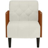 SOFA fotelja s naslonima za ruke krem boje 55 cm baršunasta | Shoptok.si