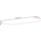 Stolna Mizna plošča 120x60x3,8 cm ovalna trden robusten mangov les | Shoptok.si