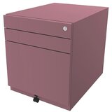 BISLEY Pomični predalnik Note™, 2 univerzalna predala, 1 predal za obešalne mape, VxŠxG 565 x 420 x 565 mm, roza | Shoptok.si