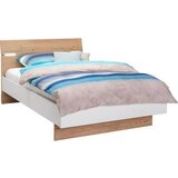 Hom`in postelja 120 cm x 200 cm , leseni material bela, barve hrasta Cene