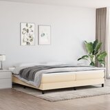  s oprugama i madracem krem 200 x 200 cm od tkanine | shoptok.hr