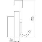 SIRO vješalica za vrata (d x v: 355 x 110 mm, broj kuka: 5 kom., kromirano) Cijene