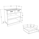 MID.YOU Kuhinjska Spodnja Omarica Esilo, Siva, Bela | Shoptok.si