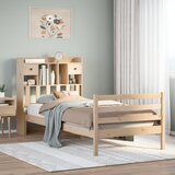 vidaXL Krevet s regalom za knjige bez madraca 90x200 cm od borovine Cijene
