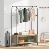 vidaXL Stojalo za oblačila s policami Sonoma hrast 100x44x160 cm | Shoptok.si