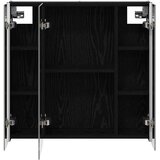  Kupaonski ormar s ogledalom Crni hrast 63 5 x 15 5 x 60 5 cm | shoptok.hr