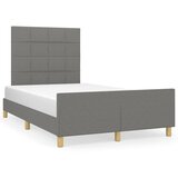  The Living Store Posteljni okvir z vzglavjem temno siv 120x190 cm tkanina - Posteljni Okvir Z Vzglavjem, (21446410) | Shoptok.si