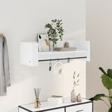 Maison Chic Stenska polica - Viseča Polica bela 100x35x30,5 cm inženirski les, (21794121) | Shoptok.si