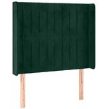  box spring s madracem LED tamnozeleni 100x200 cm baršun | shoptok.hr