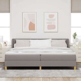 Box spring krevet Sivo-smeđa 200 x 200 cm tkanina | shoptok.hr